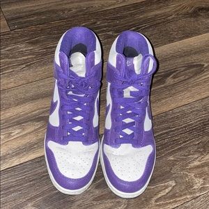 Nike Women's Purple Dunk Sky Hi High Top